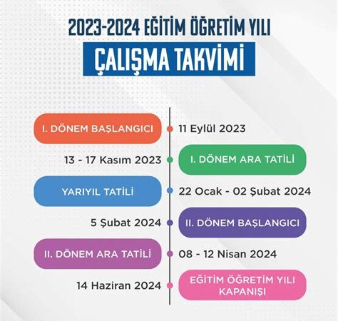 2024 Yılında Ne Zaman Okul Tatili Başlayacak? Ücretsiz Takvim İndir